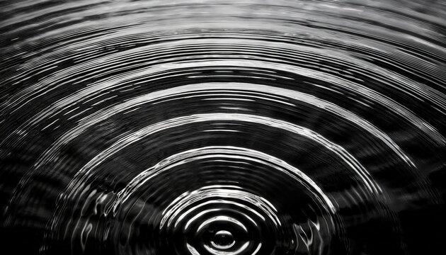 Abstract Black And White Water Ripples Background