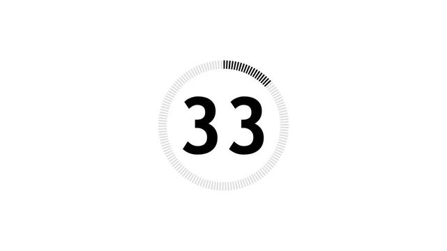 Countdown timer from 38 to 0 seconds real time.