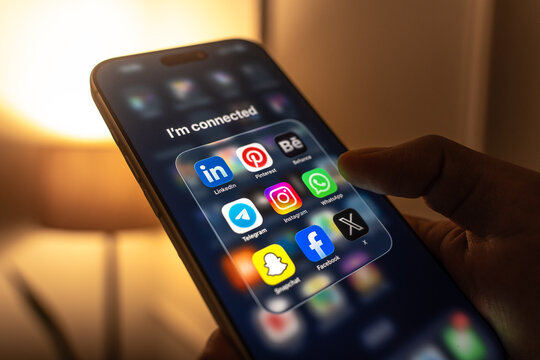 All social media apps on a smartphone in Bangalore, India, on June 25, 2026
