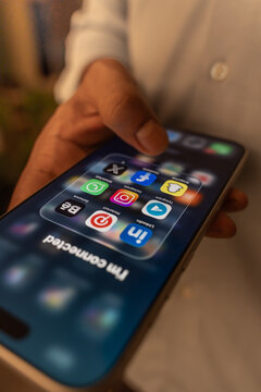 All social media apps on a smartphone in Bangalore, India, on June 25, 2026
