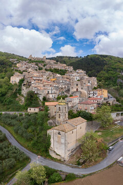 Cleto is a medieval hill town on the slopes of Monte Sant&rsquo;Angelo, it features a Norman castle overlooking the Tyrrhenian Sea.