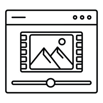Icon of photo editing software interface with slider