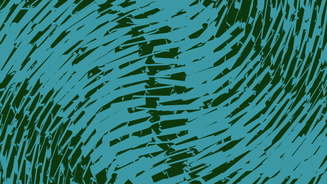 Abstract brush stroke pattern in teal and dark green, expressive painterly texture background, artistic vector illustration with rhythmic motion