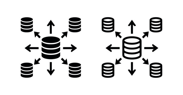 Centralized Data Distribution Icon