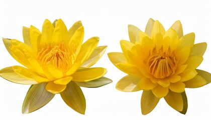 Fototapeta premium Yellow Lotus Flower Isolated With Clipping Path