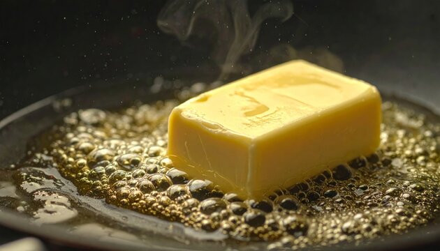 Melting Butter in a Pan - A Culinary Delight.