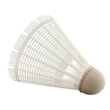 A shuttlecock isolated on white background