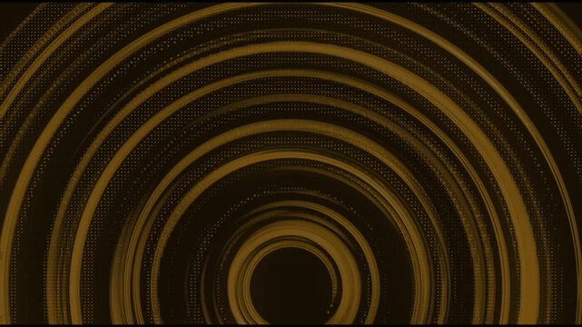 gold half circle swirl with black background
