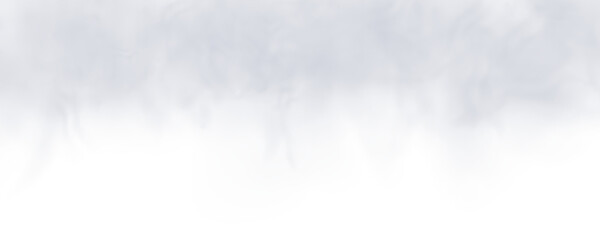Fototapeta premium Gray fog curls gently into soft smoke clouds with natural transparency. Realistic mist overlay for photo manipulation, posters, and digital artwork. PNG.