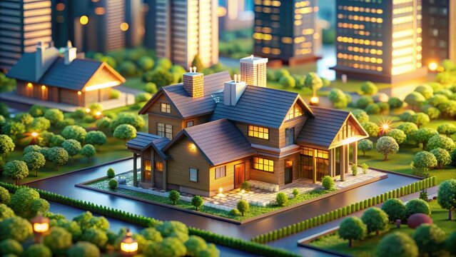 Real estate services doodle concept