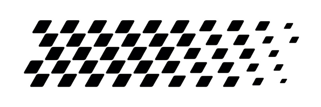Checkered pattern displays a fading effect on a white background.