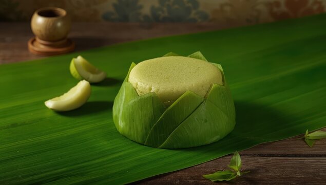 Vietnamese Traditional Coconut Leaf Cake
