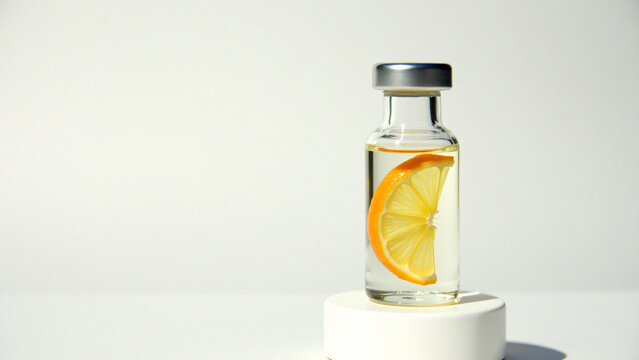 Citrus Slices in Glass Vial for Branding and Marketing