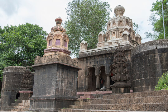 Radha Shankar Temple, Kshetra Mahuli, at the Krishna and Venna river confluence, Built by Radhabai (sister of Shankarrao Raghunathrao Pant Pratinidhi), 18th century, Satara, Maharashtra, India.