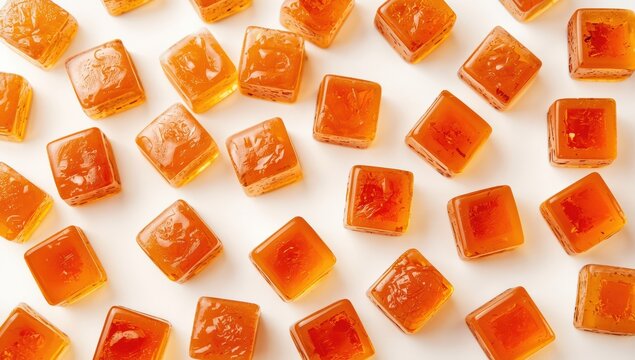 White backdrop with broth cubes.