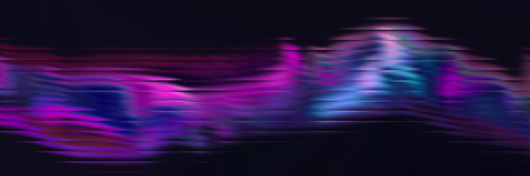 Abstract grainy ribbed glass background in blue purple tones with glossy curved texture simple