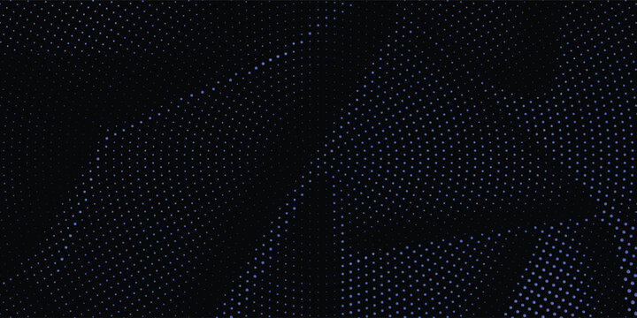 Abstract Black and blue Halftone Dot Mesh Background with Organic Wave Pattern and Optical Texture Vector