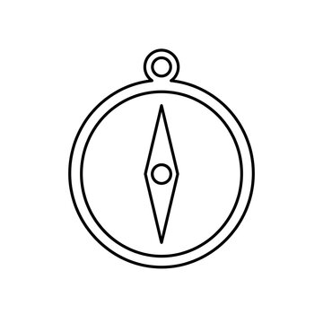 Icon of a classic navigation compass for travel and direction with navigation direction adventure orientation minimalist instrument