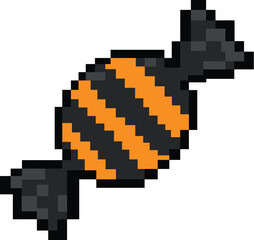 Fototapeta premium Halloween Pixel Art Icons Set Collection with Retro 8 Bit Game Style
