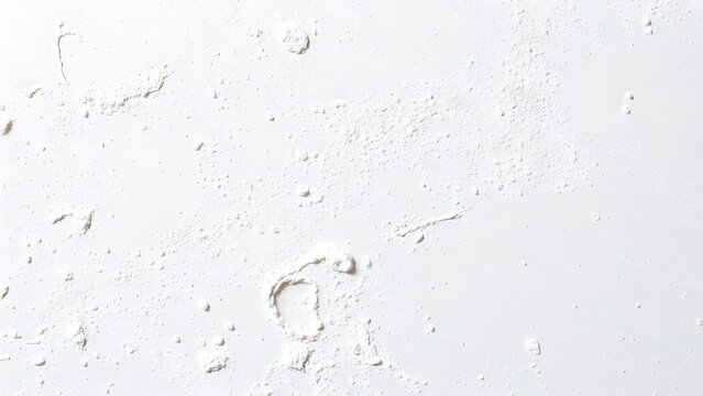 Close-up of rough white spackle texture on drywall with tool marks.