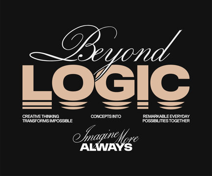 Aesthetic Minimal Quote Typography for Graphic Tee, Urban Clothing Brand Print Design, Inspirational Vector Lettering