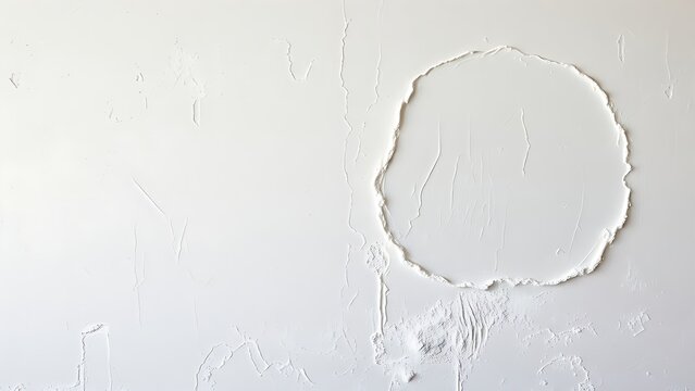 A drywall surface showing contrasting textures of old paint and a smooth patch.