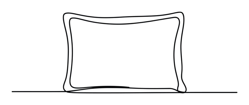 L&iacute;nea minimalista de una almohada rectangular