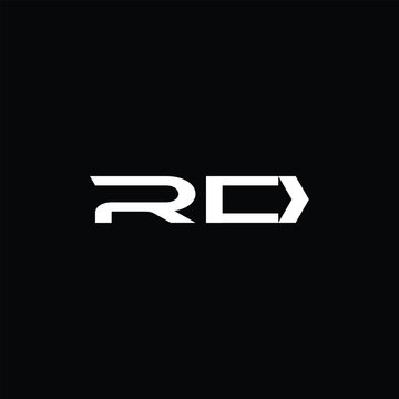 Rd letter logo minimal bold design with monogram typography initials identity