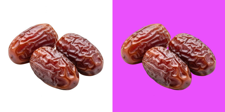 Three sweet dried brown dates