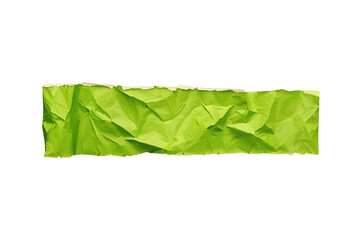 Fototapeta premium Lime green creased paper strip for graphic design