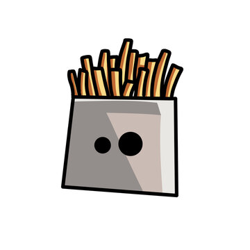 french fries vector illustration