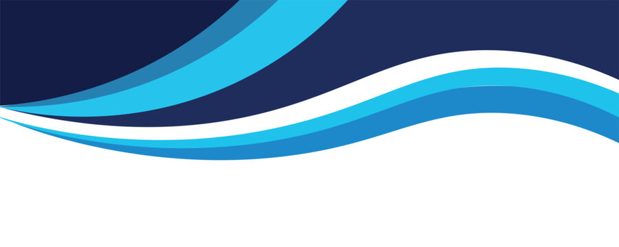 Navy Blue, Skyblue and white abstract wavy background vector illustration isolated design for banners and posters