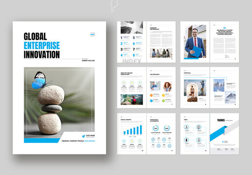 Global Enterprise Innovation Company Profile Brochure Template