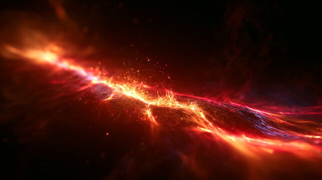 Energy Explosion with Glowing Particles and Light Rays