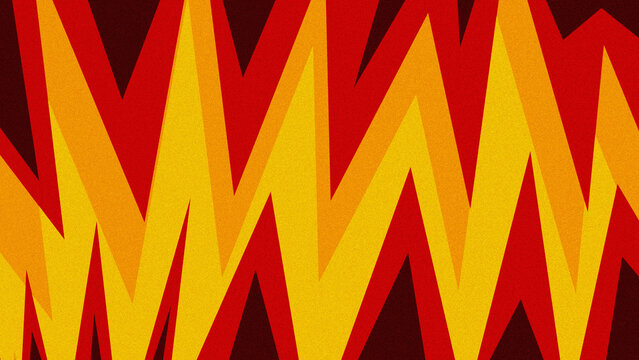 Abstract retro zigzag background with warm vibrant flame geometric pattern