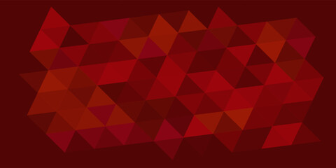 Obraz premium Abstract Red Geometric Triangle Pattern Background With Low Poly Triangular Mosaic For Modern Design