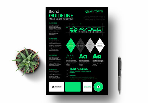 Brand Guideline Mood Board Template