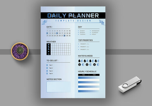 Daily Planner Template for Productivity and Time Management
