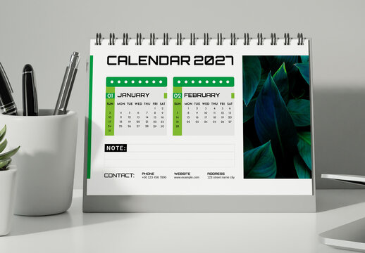 Desk Calendar Layout