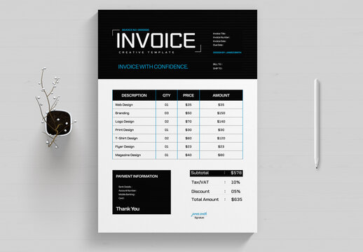Invoice Template for Business Billing and Accounting