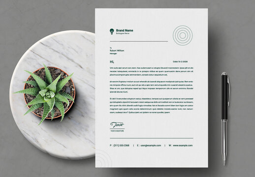 Professional Corporate Letterhead Template Layout