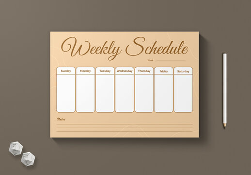 Weekly Schedule Planner Template