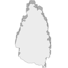 3D map dimension - continent North America country Saint Lucia © badrpost