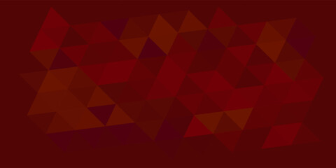 Fototapeta premium Red Geometric Triangle Background With Dark Maroon Low-Poly Pattern for Modern Design and Wallpaper