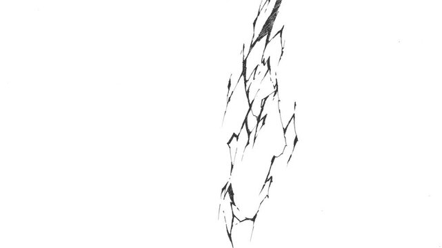 Anime electricity shockwave frame by frame hand-drawn animation