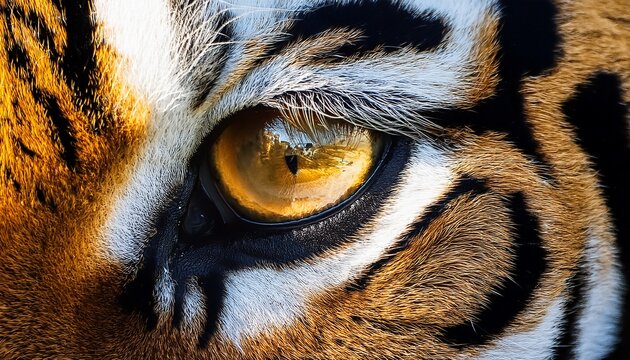 sharp yellow predator bengal tiger retina iris eye macro closeup details