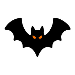 Fototapeta premium Halloween Bat Flat Vector Icon