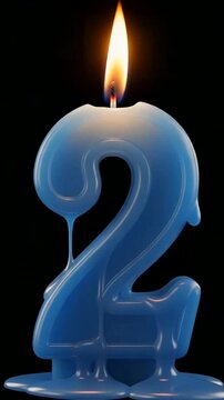 candles on blue background