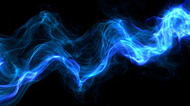 Blue Electric Energy Wave Abstract Motion
