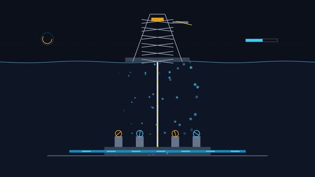 Offshore Oil Rig Exploration for Energy Resources Under the Sea